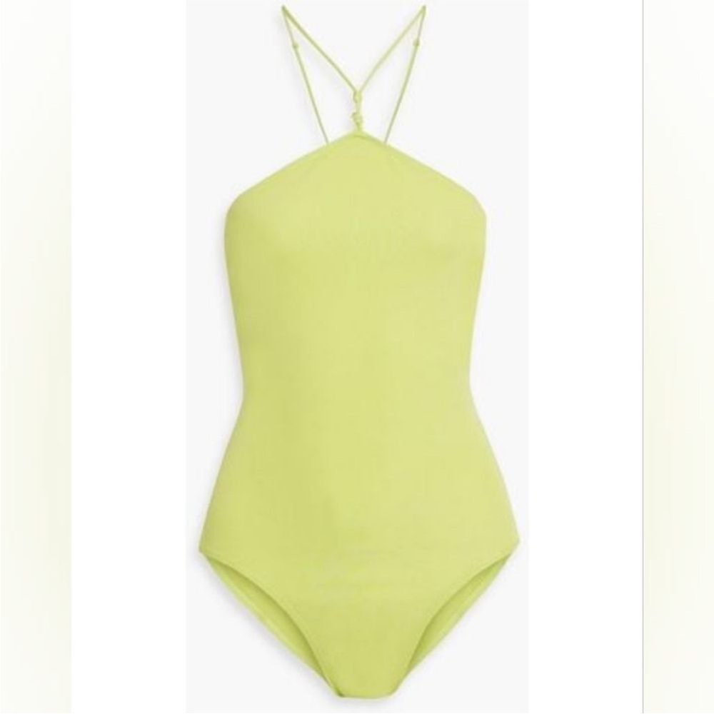 Frame Delicate Knot Bodysuit in Flash Lime